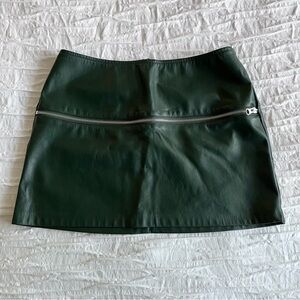 Forever 21 - Green Mini Faux Leather Skirt